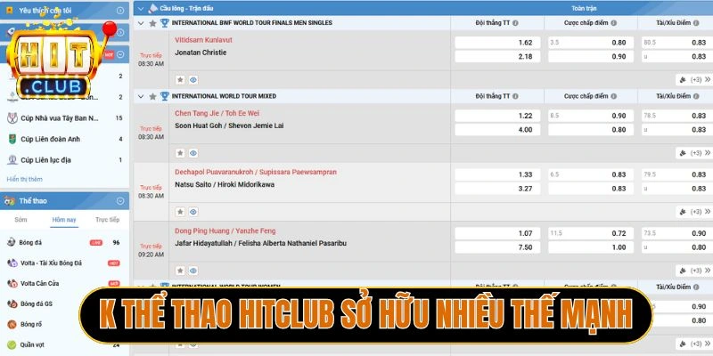 K Thể Thao Hitclub sở hữu nhiều thế mạnh